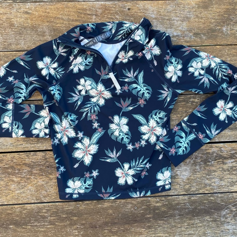 Vuori Marine Maui Front Zip Rash Guard Medium